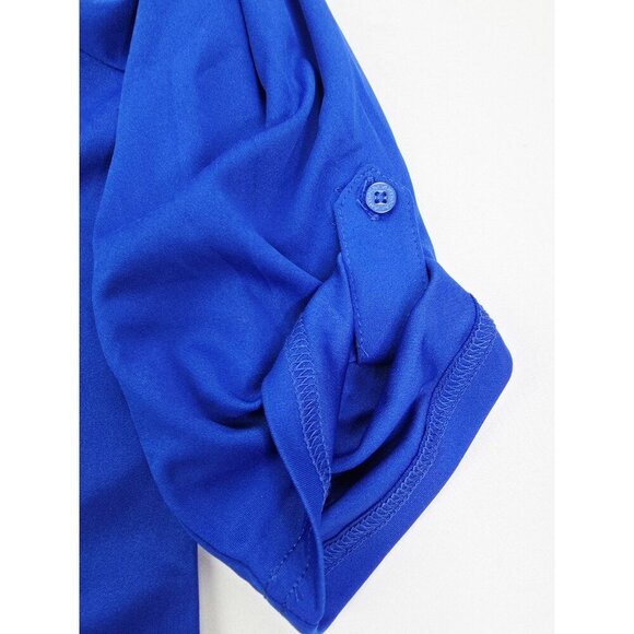 Antigua Womens Large Los Angeles Rams Embroidered Logo V Neck Elbow Button Top - Picture 9 of 13